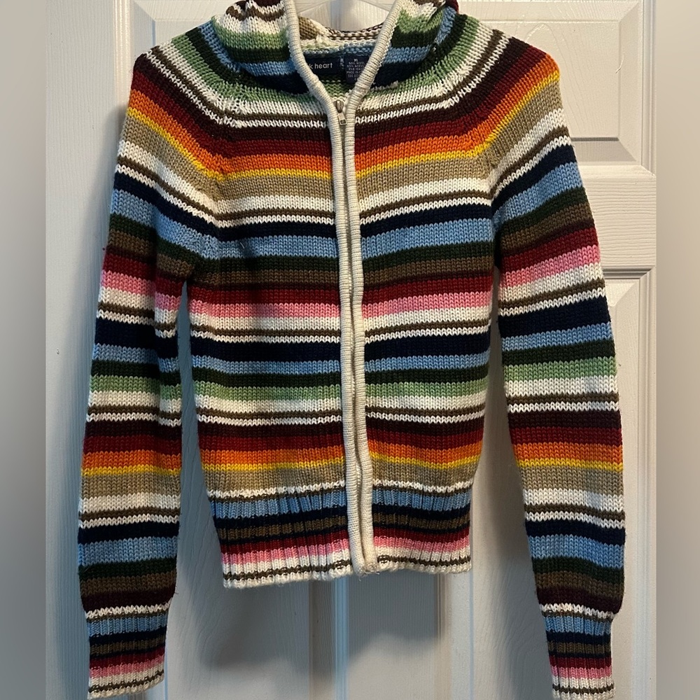 Derek Heart knit cardigan hoodie